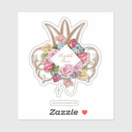 Adesivo Rosas Elegante Santa Rosary Marian Monograma