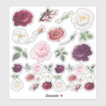 Rosas Scrapbooking Stickers - Conjunto de Arranque