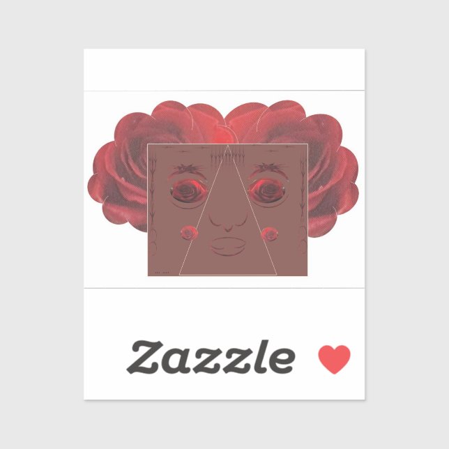 Adesivo Rosas vermelhas. (Folha)