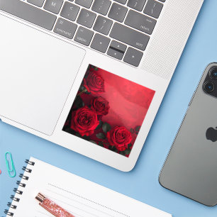 Adesivo Rosas Vermelhas Góticas Elegantes