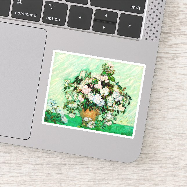 Adesivo Rosas Vincent Van Gogh (1890) (Detalhe)