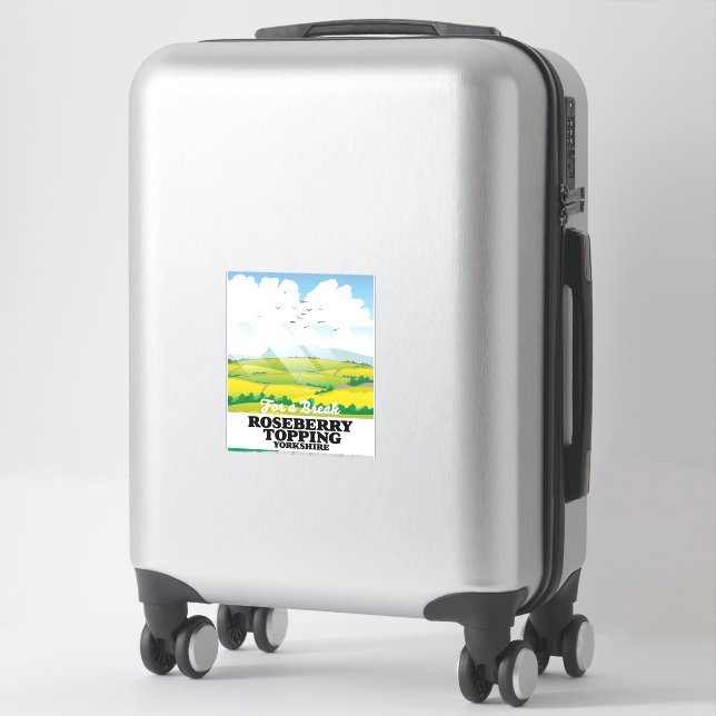 Adesivo Roseberry Topping Yorkshire poster de viagens (Mala)