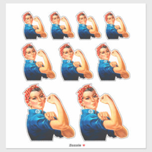Adesivo Rosie The Riveter Multiplicou por 9