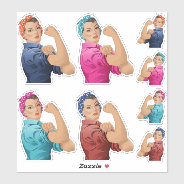 Adesivo Rosie the Riveter Sticker Set (Folha)