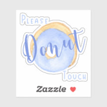 Rosquinha Azul Engraçado, Não Toque