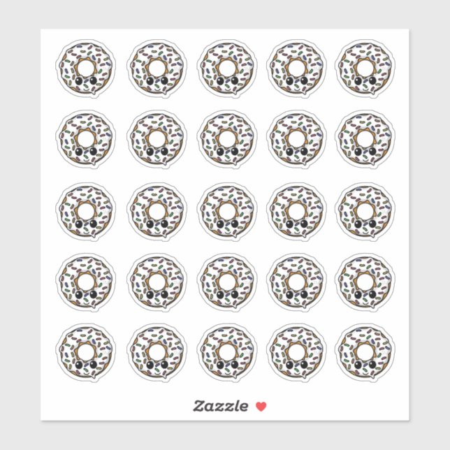 Adesivo Rosquinha com Glacé e borras (Folha)