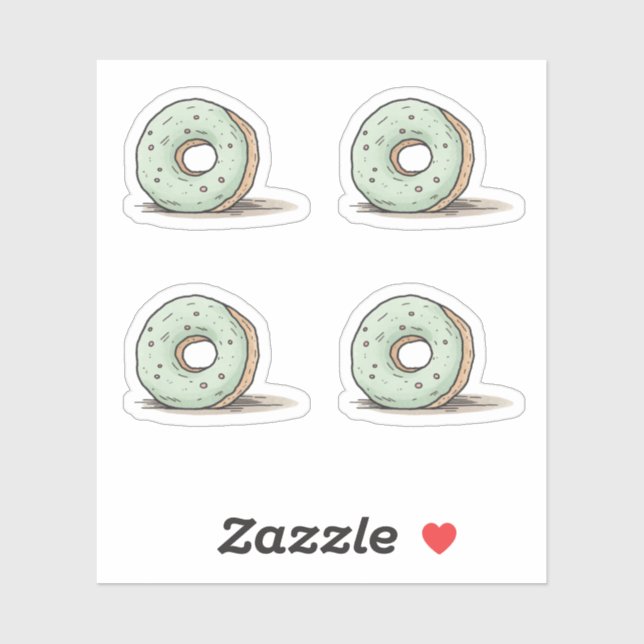 Adesivo Rosquinha de Cores de Água Cuja (Folha)