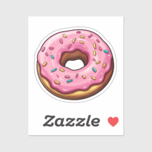 Adesivo Rosquinha de desenho animado