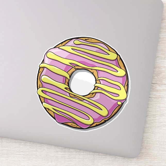 Adesivo Rosquinha rosa, donut, Glacé, Icagem, Glazar (Detalhe)