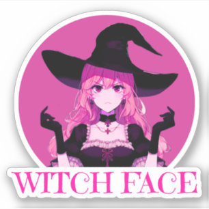 Adesivo Rosto de Bruxa