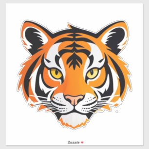 Adesivo Rosto de Tigre Vibrante