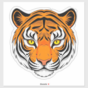 Adesivo Rosto de Tigre Vibrante