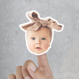 Adesivo Rosto Engraçado de Bebê Recorte Foto Personalizada