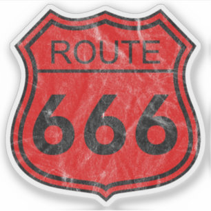 Adesivo Rota 666 (vermelha)