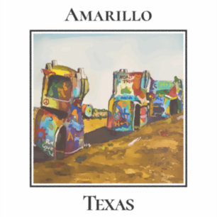Adesivo Rota 66, Cadillac Ranch, Amarillo Texas