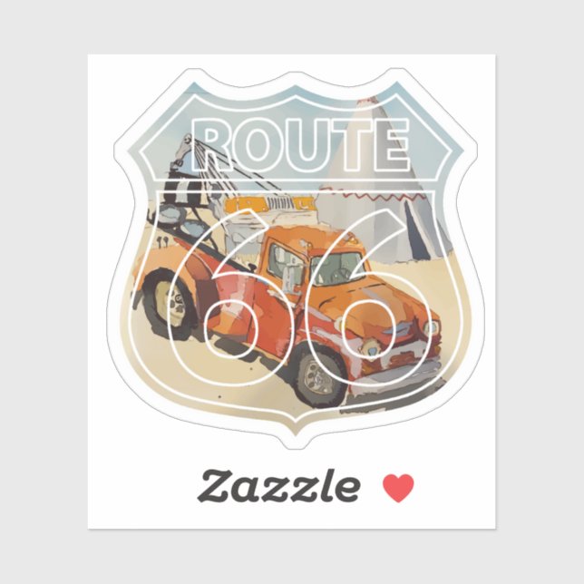 Adesivo Rota 66 Holbrook Wrecker (Folha)