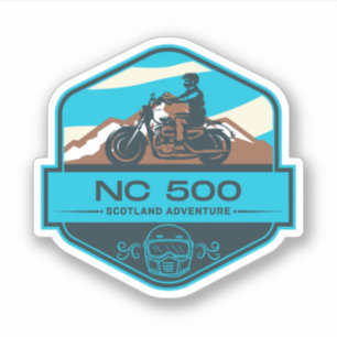 Adesivo Rota de motocicletas North Coast 500 da Escócia