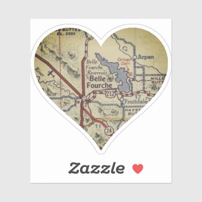 Adesivo Roteiro SD de Belle Fourche (Folha)