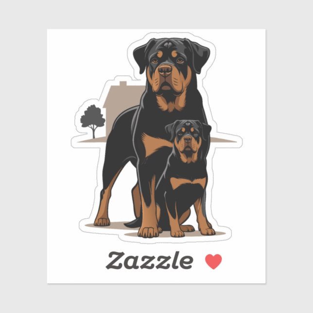Adesivo Rottie Puppy, Dog Lover Gift (Folha)