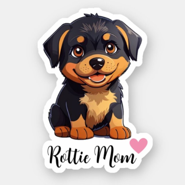 Adesivo Rottweiler Cachorro-MãeVinheta-Vinil-Corte Persona (Criador carregado)