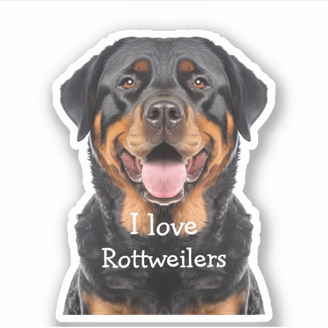 Adesivo Rottweiler Cachorros Cortados (Frente)