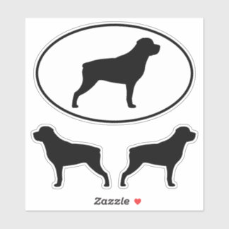 Adesivo Rottweiler Cão Silhuettes VinilSticker