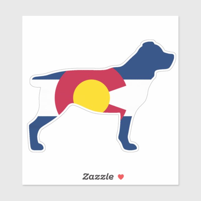 Adesivo Rottweiler Colorado Flag (Folha)