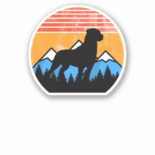 Adesivo Rottweiler com Distância Retroativa (Frente)