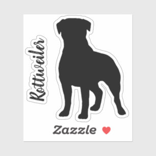 Adesivo Rottweiler Silhouette Dog Brey Sticker