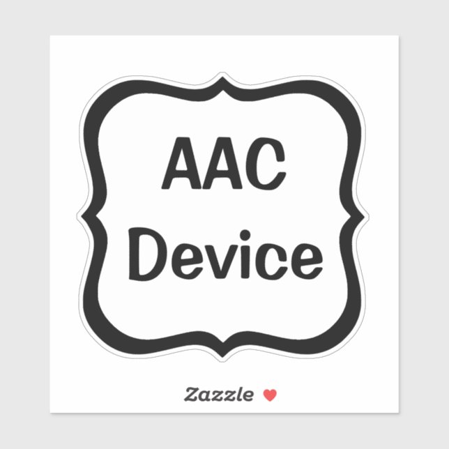 Adesivo rótulo AAC preto (Folha)