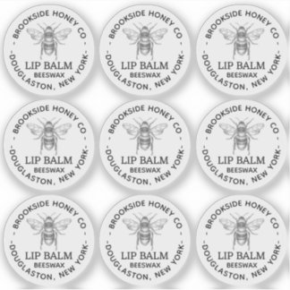 Adesivo Rótulo claro para os balões de lábios de cera de a