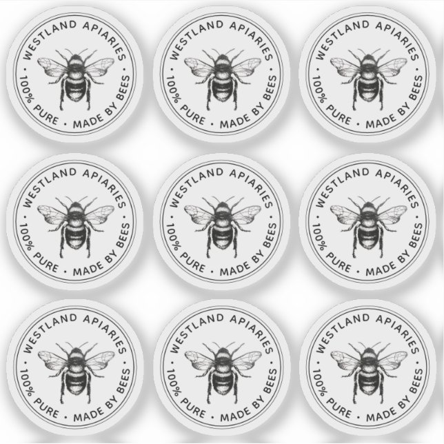 Adesivo Rótulo claro para os bálsamos de cera de abelhas,  (Frente)