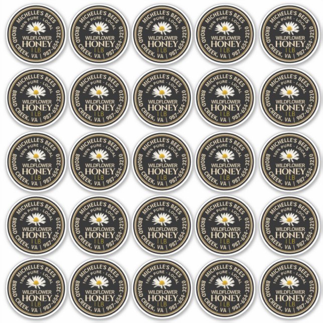 Adesivo Rótulo da tampa de latão de boca larga Mason Jar d (Frente)