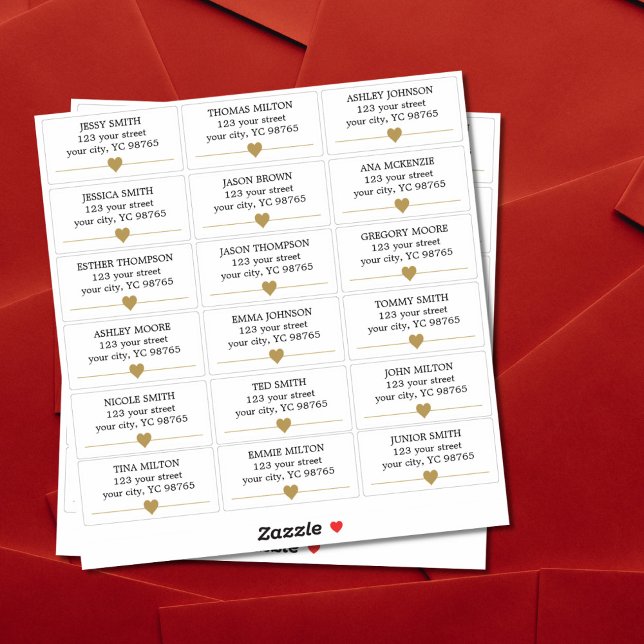 Adesivo Rótulo de Casamento de Linha Dourada Simples Elega (Criador carregado)