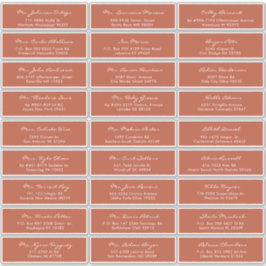 Adesivo Rótulo de Convidado do Terracotta Calliografia Ele