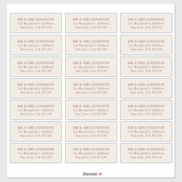 Adesivo Rótulo de Endereço Convidado 21 Diferente Endereço