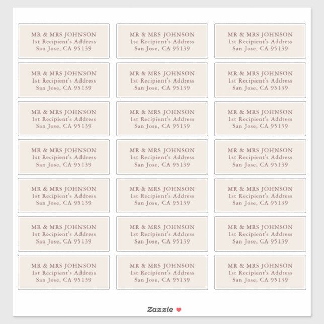 Adesivo Rótulo de Endereço Convidado 21 Diferente Endereço (Folha)