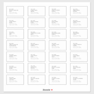 Adesivo Rótulo de Endereço Convidado da Deco de Arte Moder