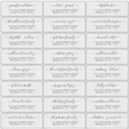 Adesivo Rótulo de Endereço Convidado de Casamento de Scrip