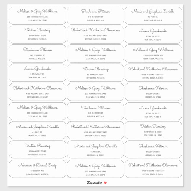 Adesivo Rótulo de Endereço Convidado do MCM Moderno do Séc (Folha)