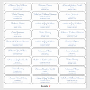 Adesivo Rótulo de Endereço Convidado do MCM Moderno do Séc