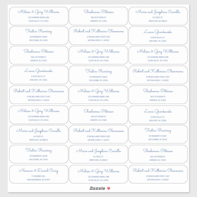 Adesivo Rótulo de Endereço Convidado do MCM Moderno do Séc (Folha)