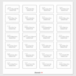 Adesivo Rótulo de Endereço Convidado para Caligrafia Branc