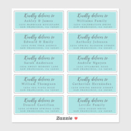 Adesivo Rótulo de Endereço Convidado para Casamento de Cal