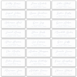 Adesivo Rótulo de endereço de convidado do script Na moda 