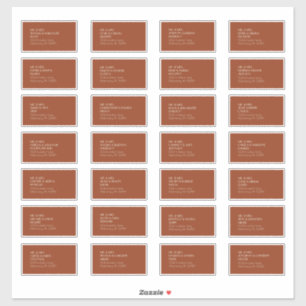 Adesivo Rótulo de Endereço de Convidado Outono Boho Deco  