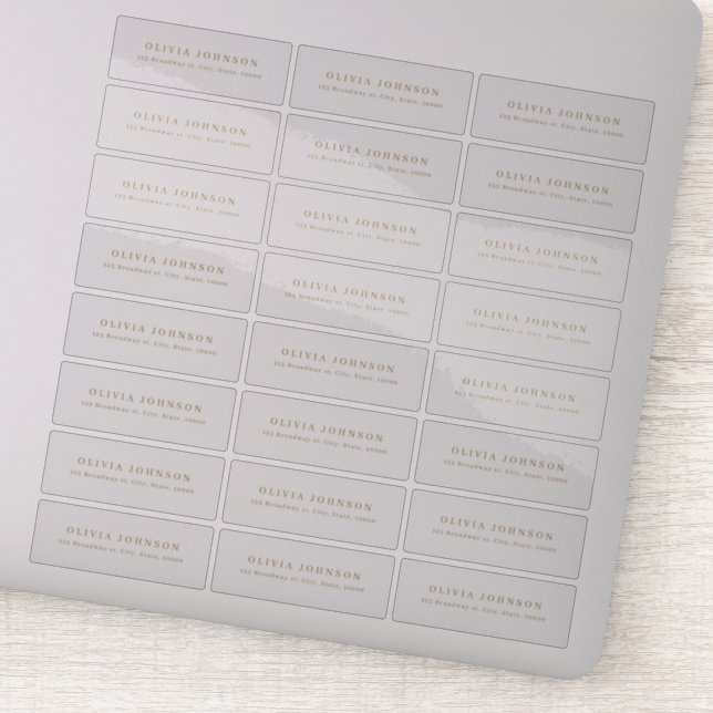 Adesivo Rótulo de endereço de retorno transparente e minim (Detalhe)