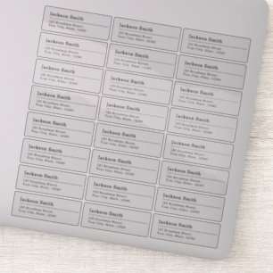 Adesivo Rótulo de endereço de retorno transparente para ti