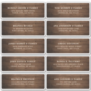 Adesivo Rótulo de Endereço do Convidado de Casamento de 