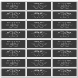 Adesivo Rótulo de Endereço do Monograma Moderno Transparen